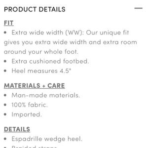 Braided espadrille platform wedge, size 13 WW